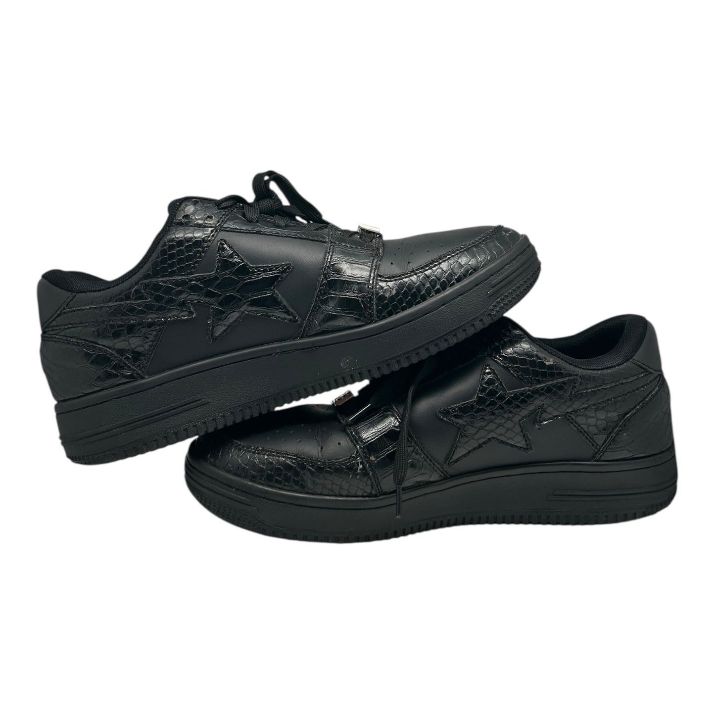 PREOWEND BAPE STA BLACK SNAKESKIN