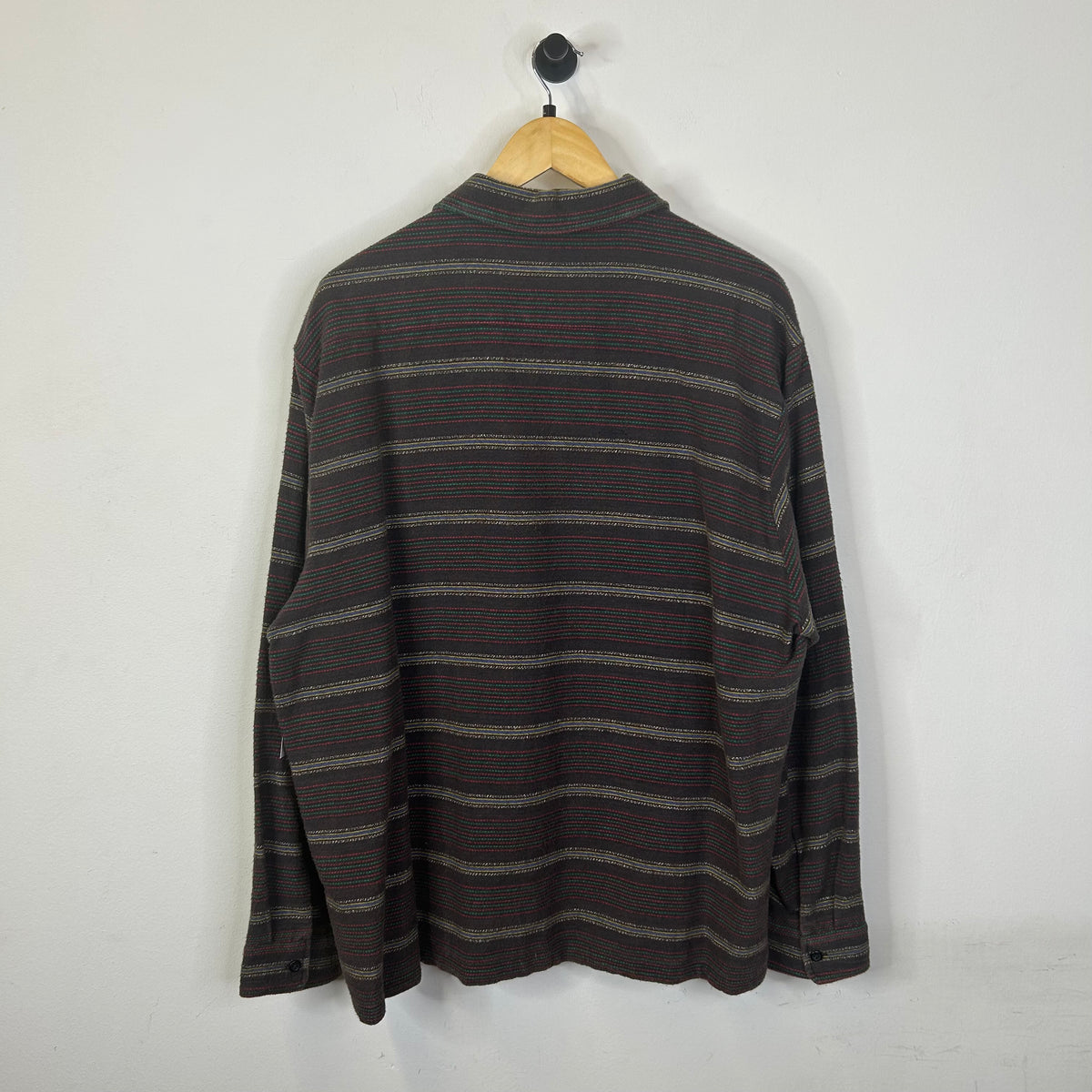 BROWN SUPREME WOVEN STRIPE SHIRT
