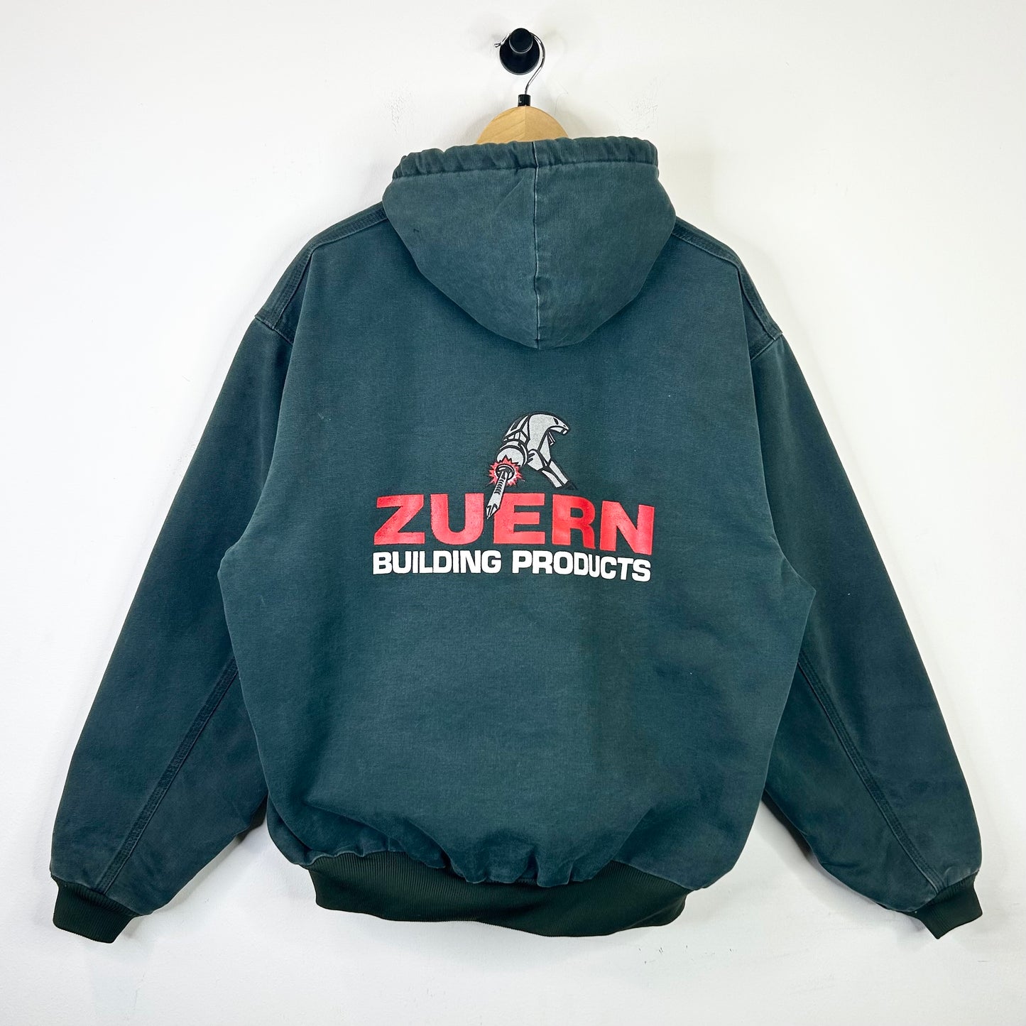 1998 CARHARTT GREEN J06HTG HOODED JACKET