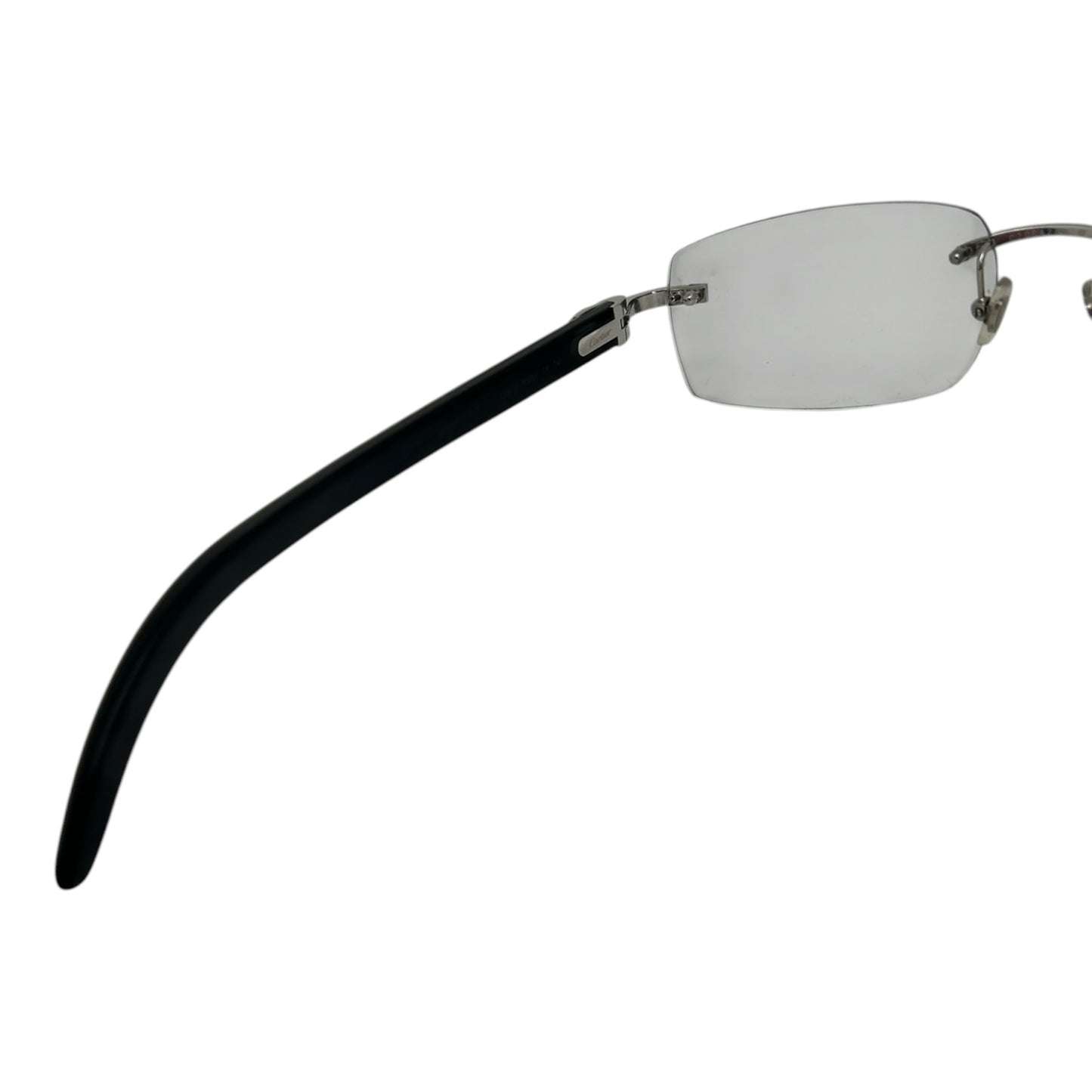 CARTIER SILVER/WHITE BUFFALO HORN GLASSES