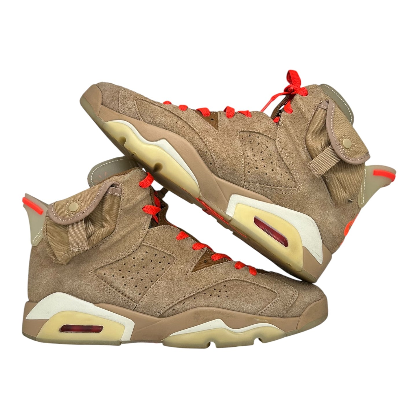PREOWNED JORDAN 6  X TRAVIS SCOTT BRITISH KHAKI
