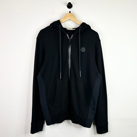 MONCLER MAGLIA BLACK ZIP UP HOODIE