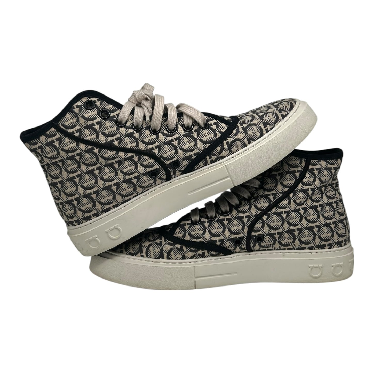 PREOWNED SALVATORE FERRAGAMO BORG HIGH TOP