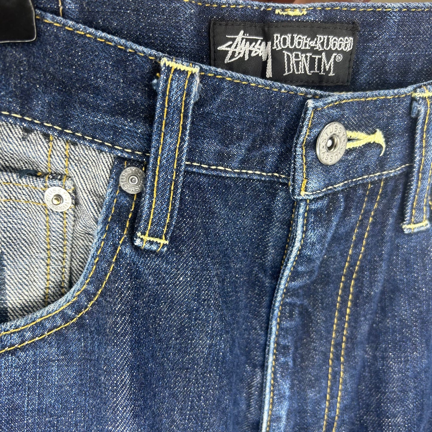 STUSSY DARK BLUE SKETCH DENIM