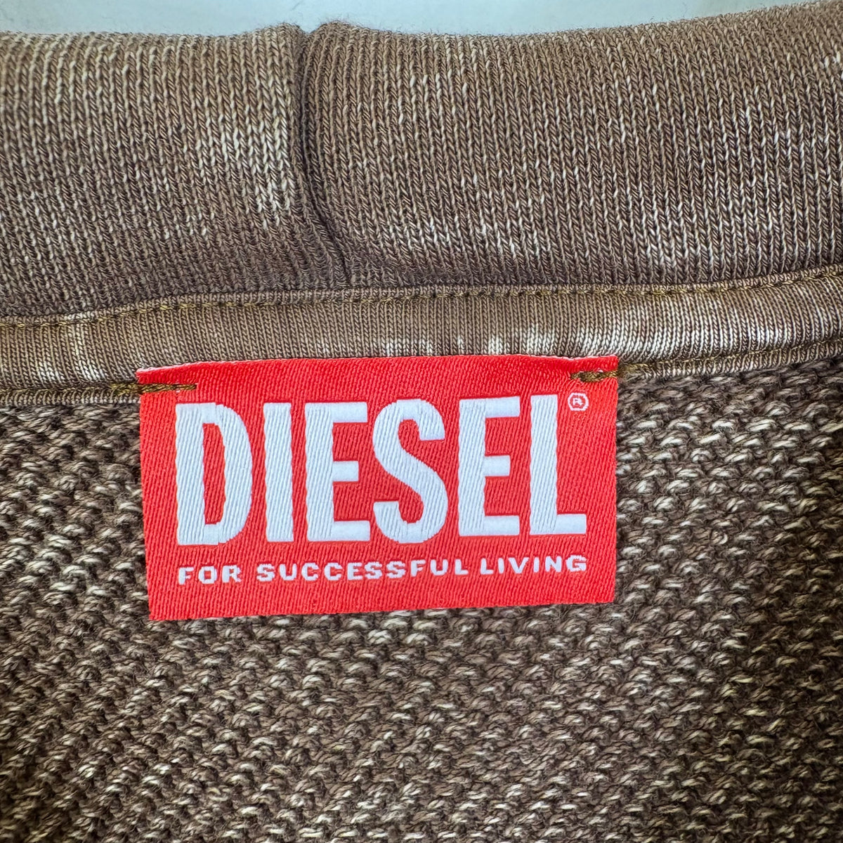 DIESEL S-BOXT HOODIE BROWN