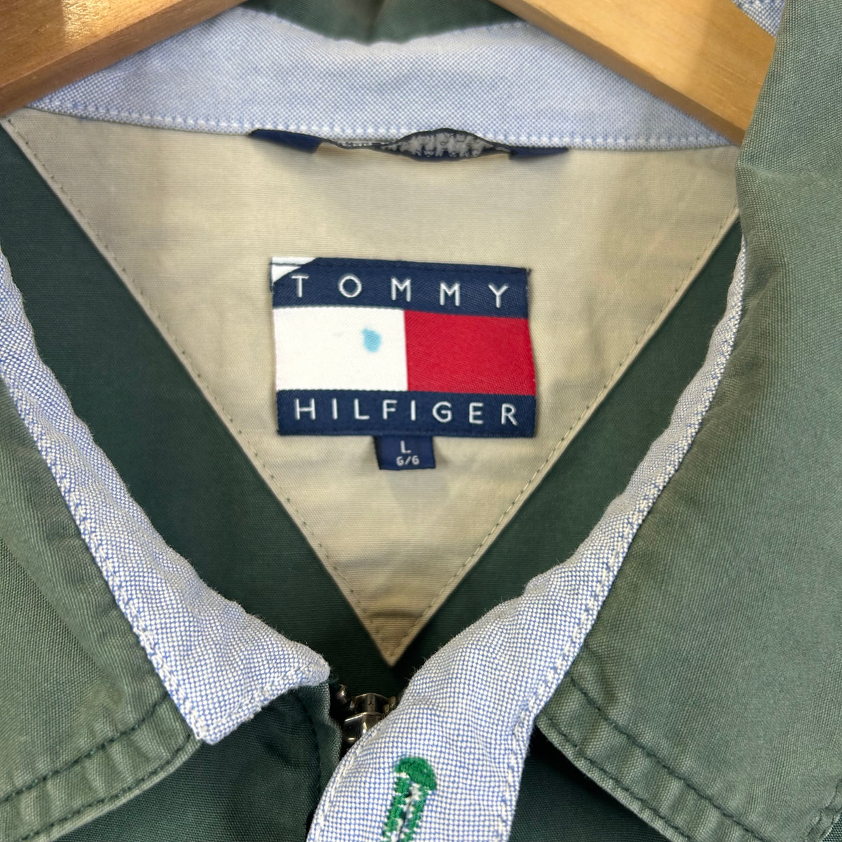 TOMMY HILFIGER HUNTER GREEN HARINGTON JACKET