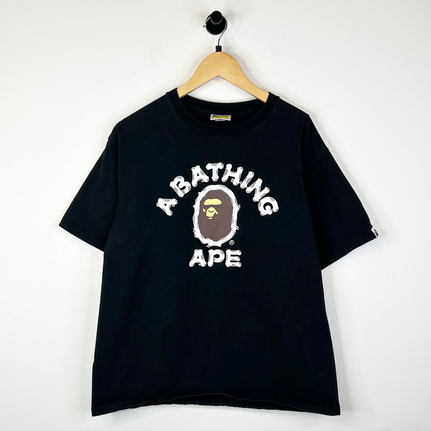BAPE CARTOON LETTER BLACK TEE