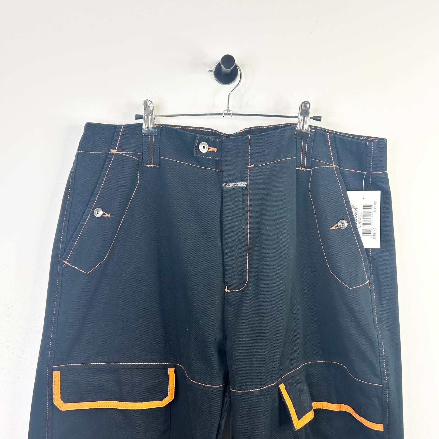 GIRBAUD BLACK ORANGE STRAP CUSIVE DENIM