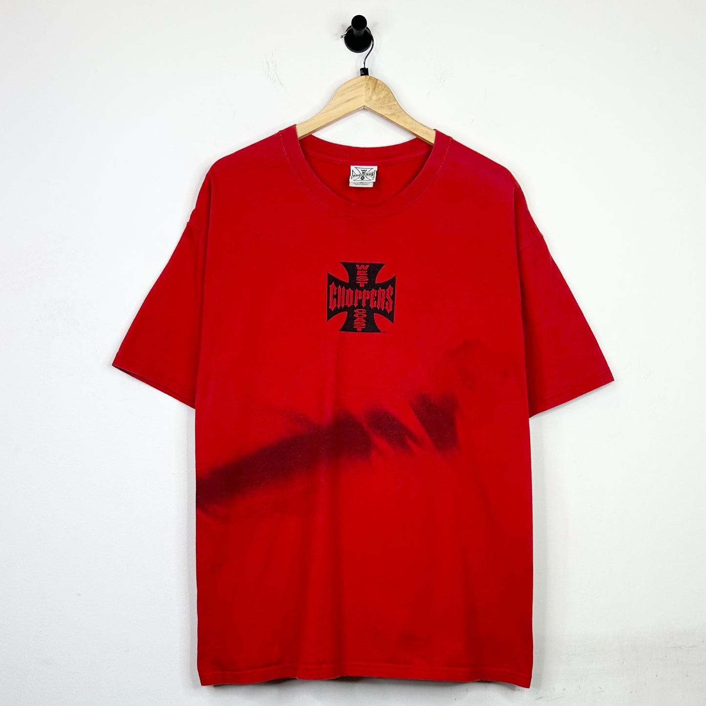 WEST COAST CHOPPERS RED SHORT SLEEVE TEE LOGO