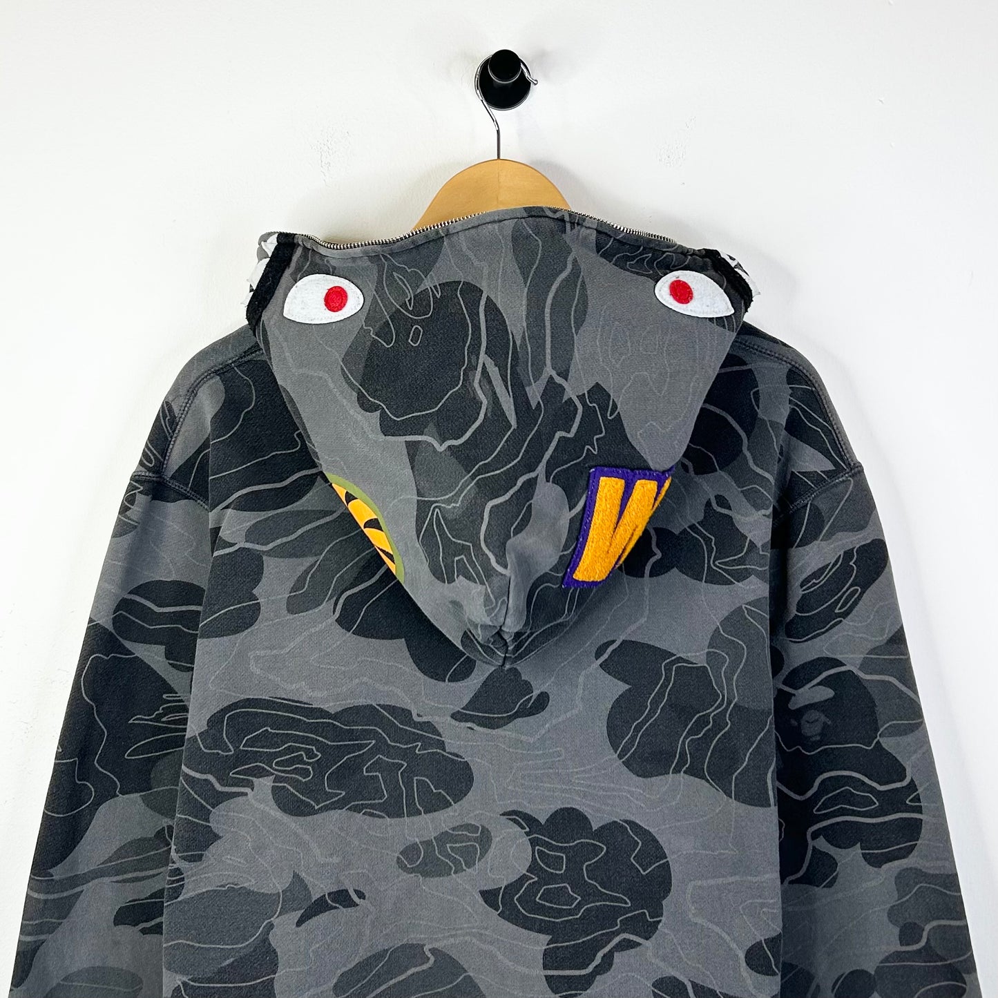 BAPE BLACK CAMO SHARK FULL ZIP UP