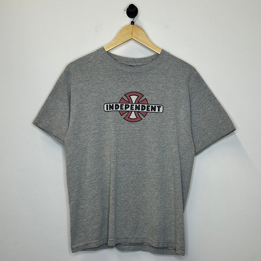 INDEPENDENT BIG LOGO GREY TEE