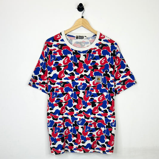 BAPE CARHARTT RED WHITE & BLUE CAMO TEE