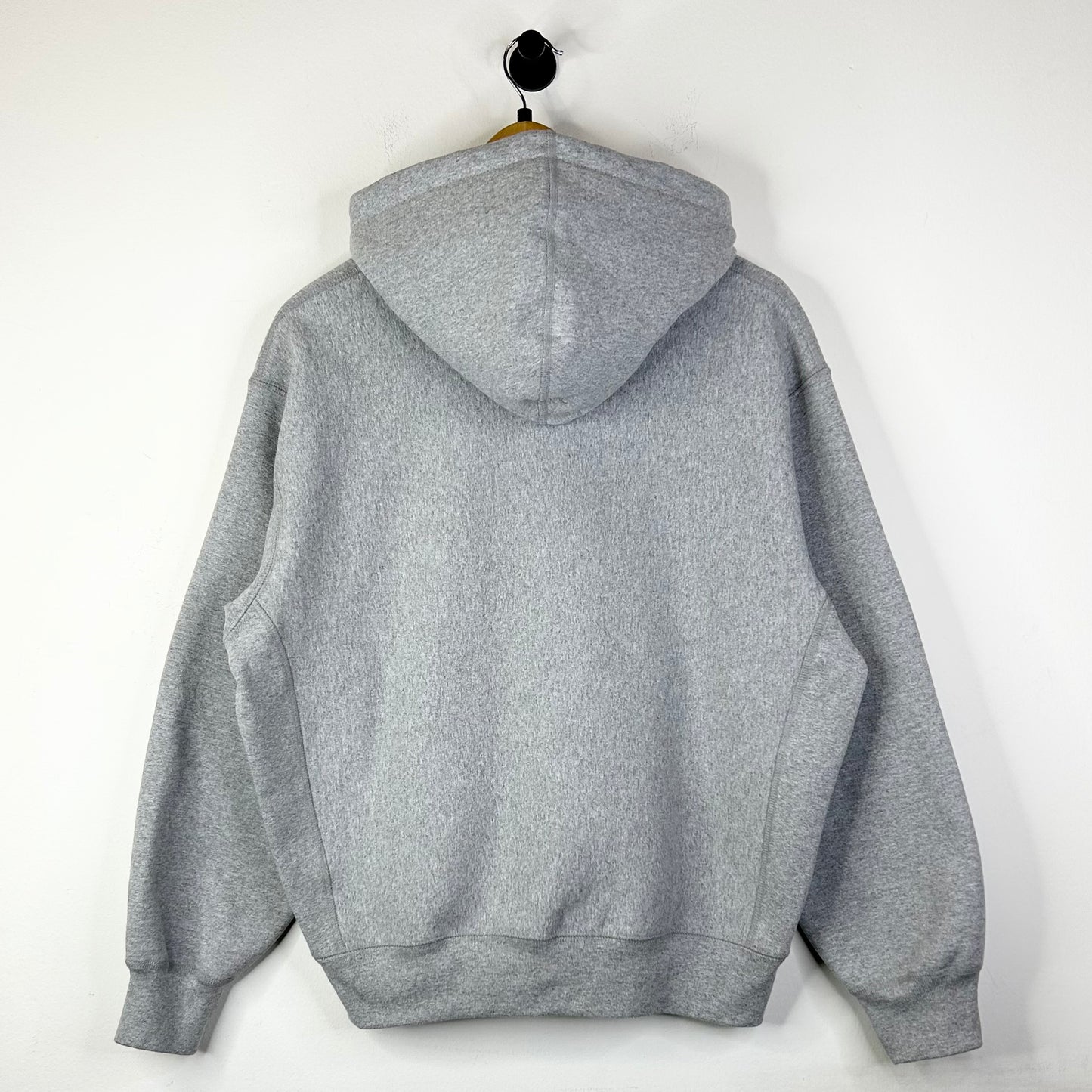 SUPREME GREY/NAVY BOX LOGO HOODIE