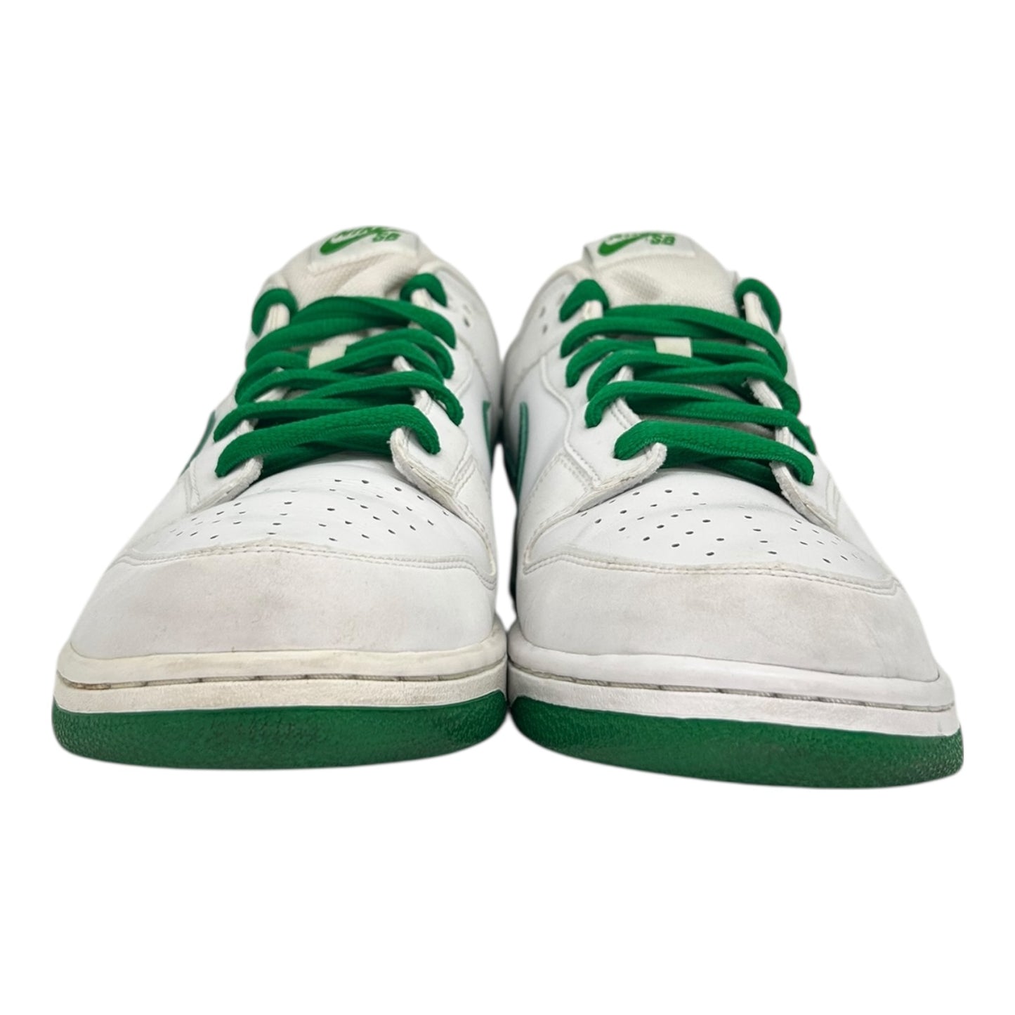 PREOWNED NIKE SB DUNK LOW WHITE GREEN