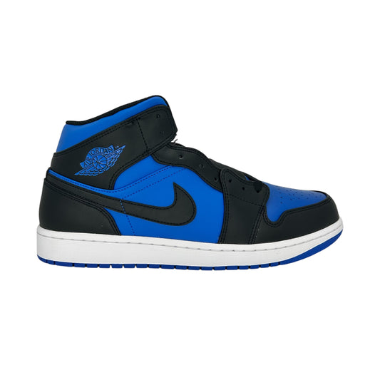 JORDAN 1 MID BLACK ROYAL BLUE