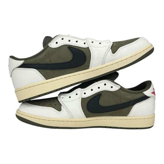 PREOWNED JORDAN 1 LOW X TRAVIS SCOTT MEDIUM OLIVE