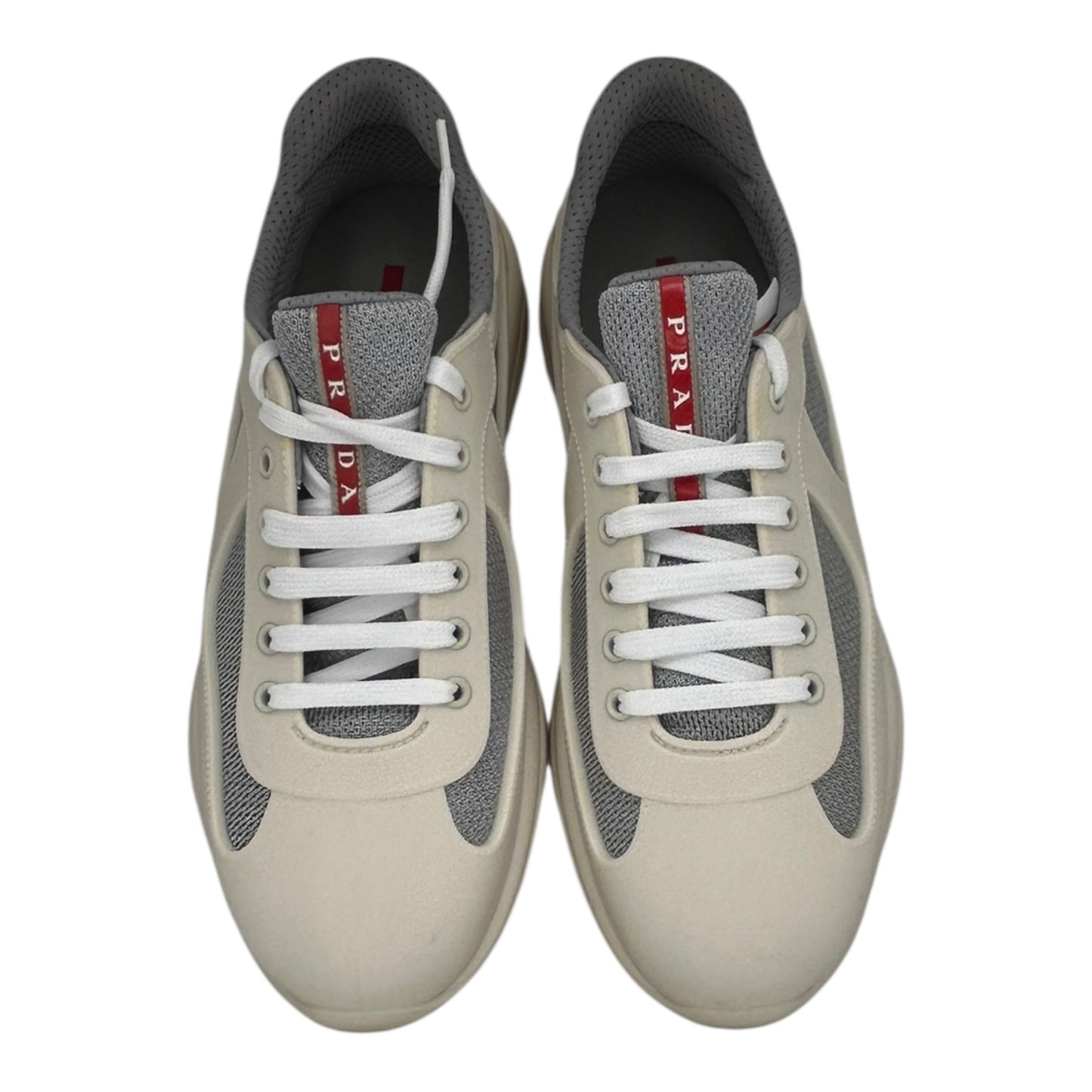 PREOWNED PRADA AMERICAN CUP WHITE RUBBER