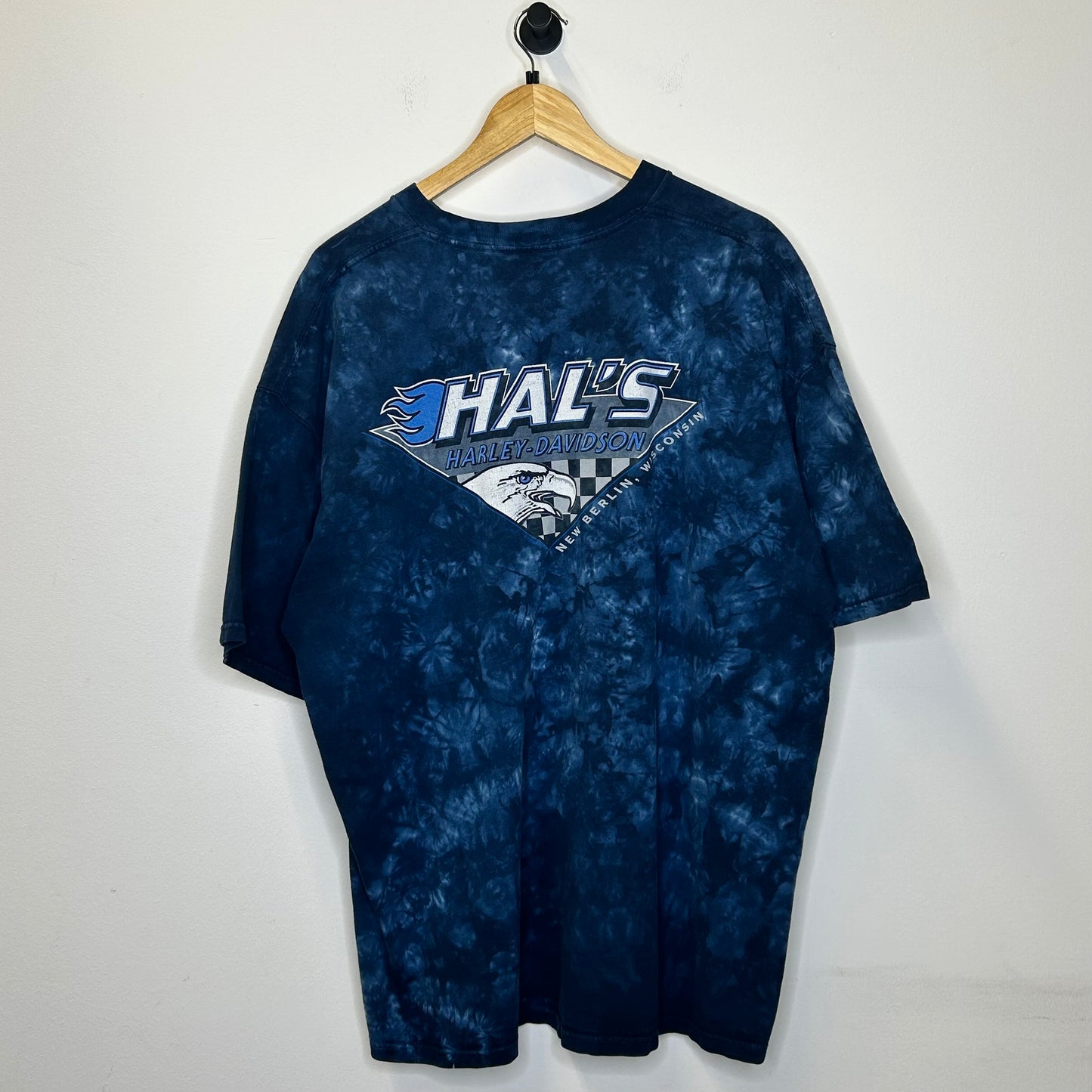 HARLEY BLUE TIE DYE FEEL THE HEAT TEE