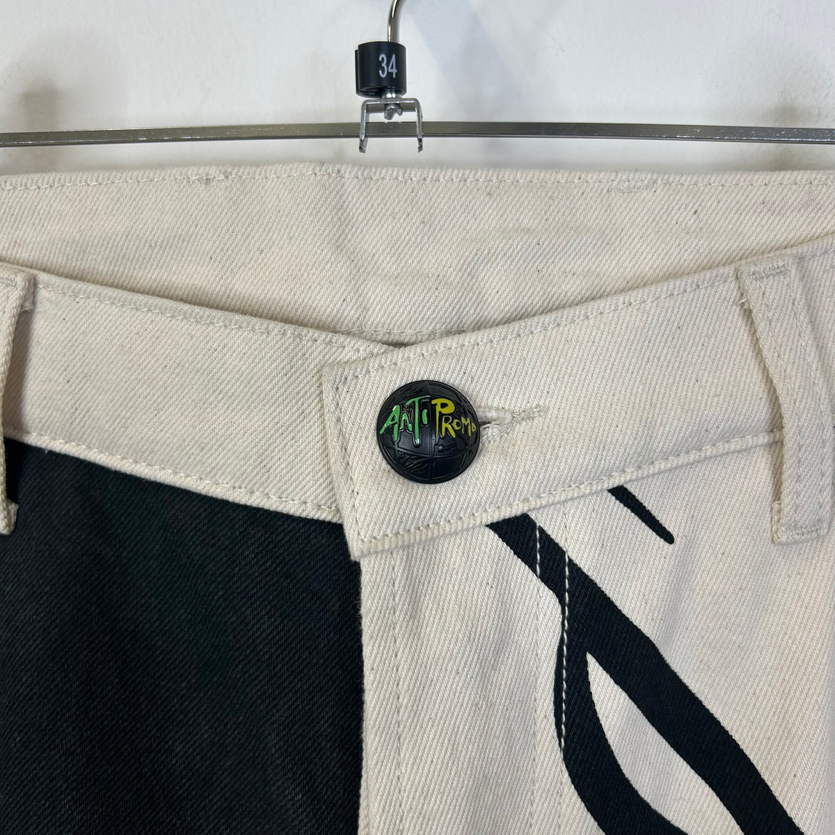 ANTI PROMO MATTY BOY 99 EYES CHECKERED DENIM JEANS BLACK/CREAM