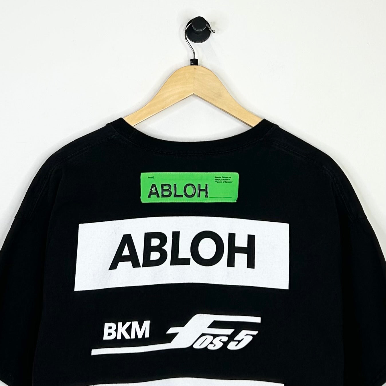 VIRGIL ABLOH x CHAMPION BROOKLYN MUSEIUEM BLACK TEE