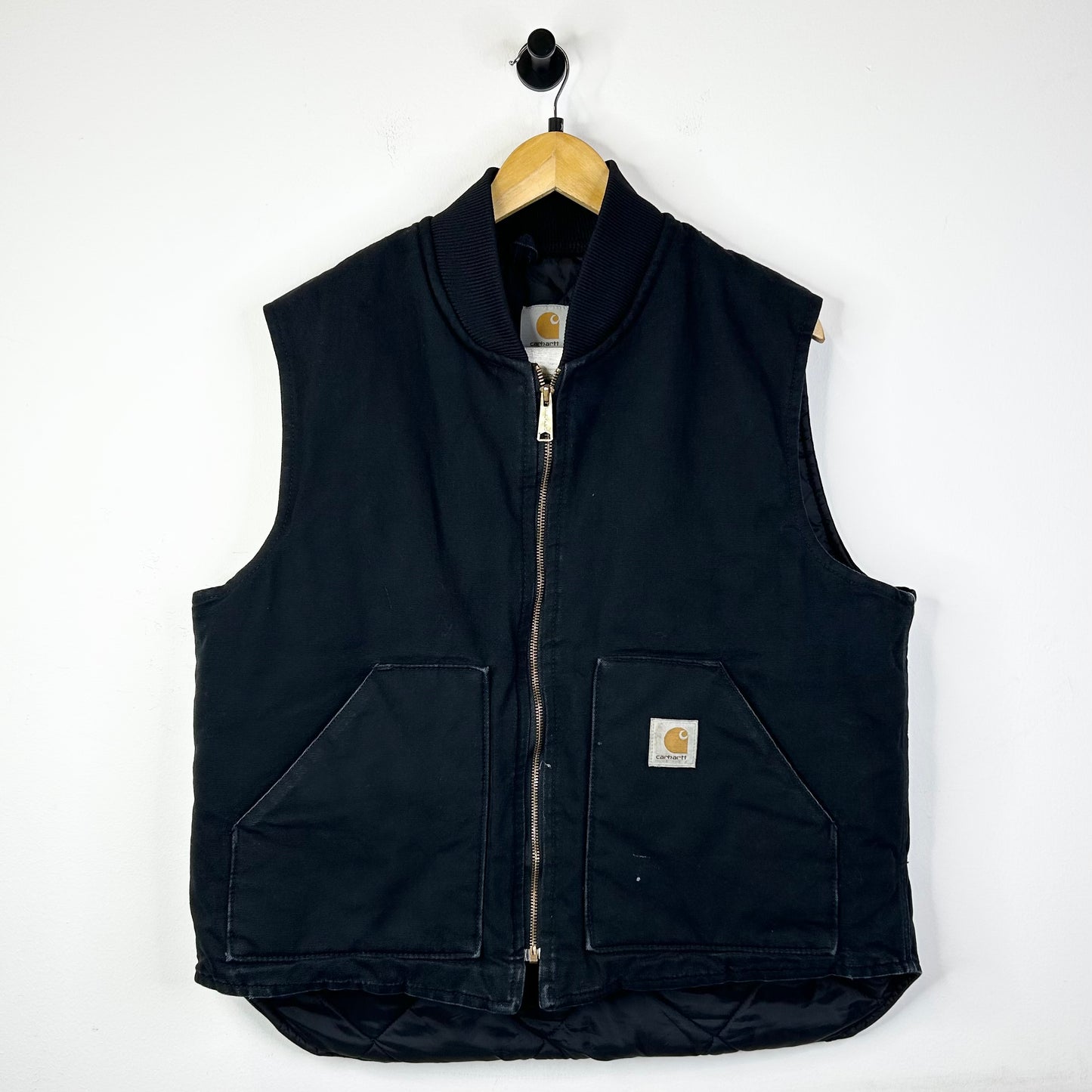 CARHARTT BLACK ZIP-UP VEST