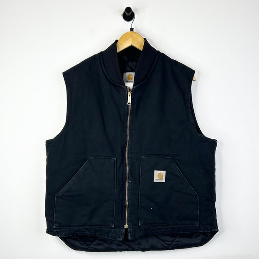 CARHARTT BLACK ZIP-UP VEST
