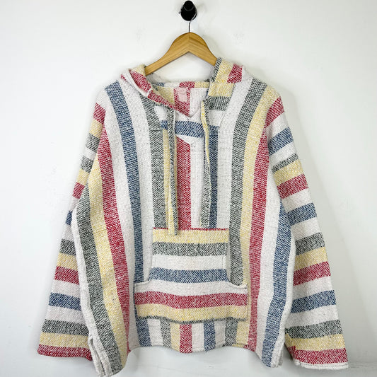 STRIPED BAJA RAINBOW HOODIE