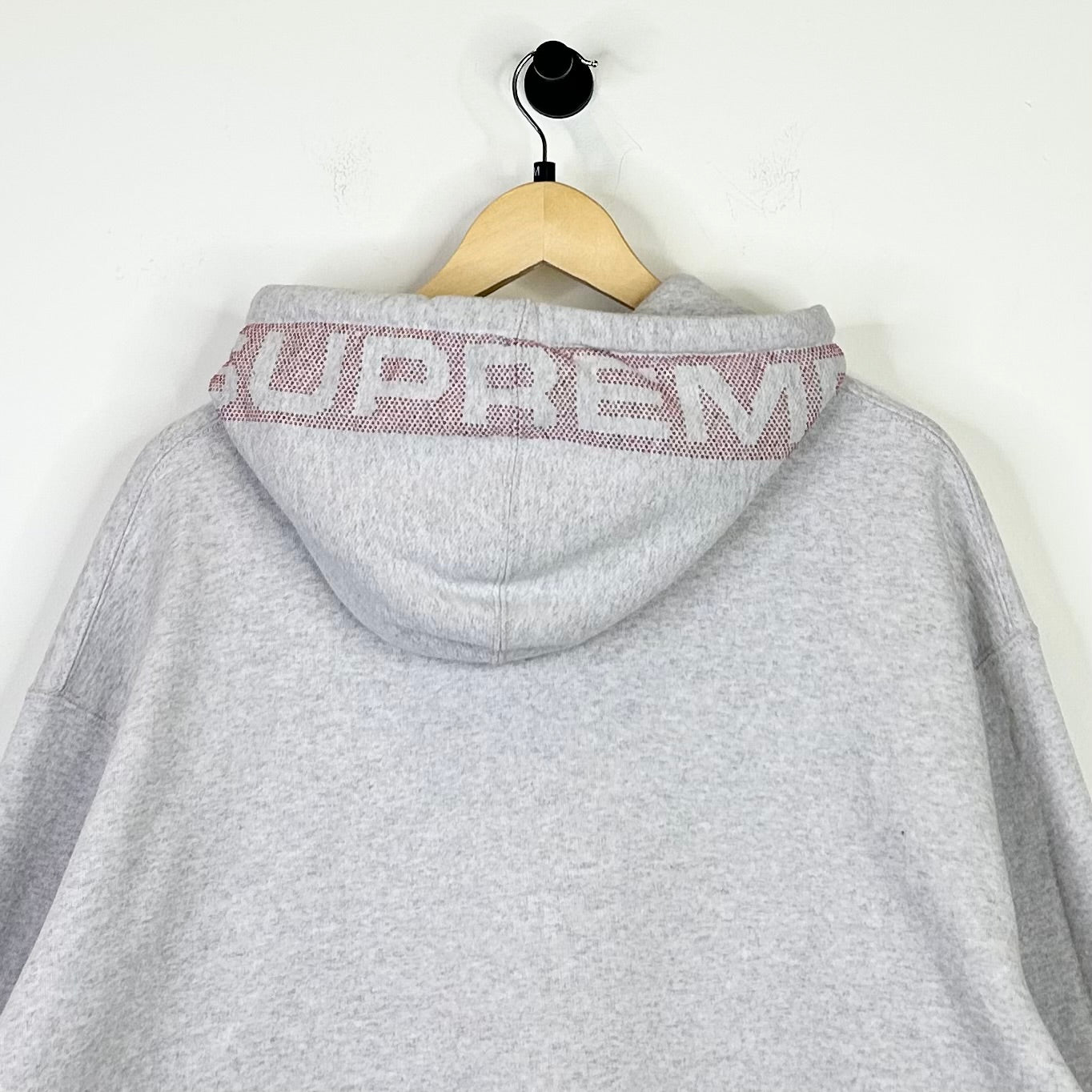 SUPREME JACQUARD STRIPE HOODIE GREY