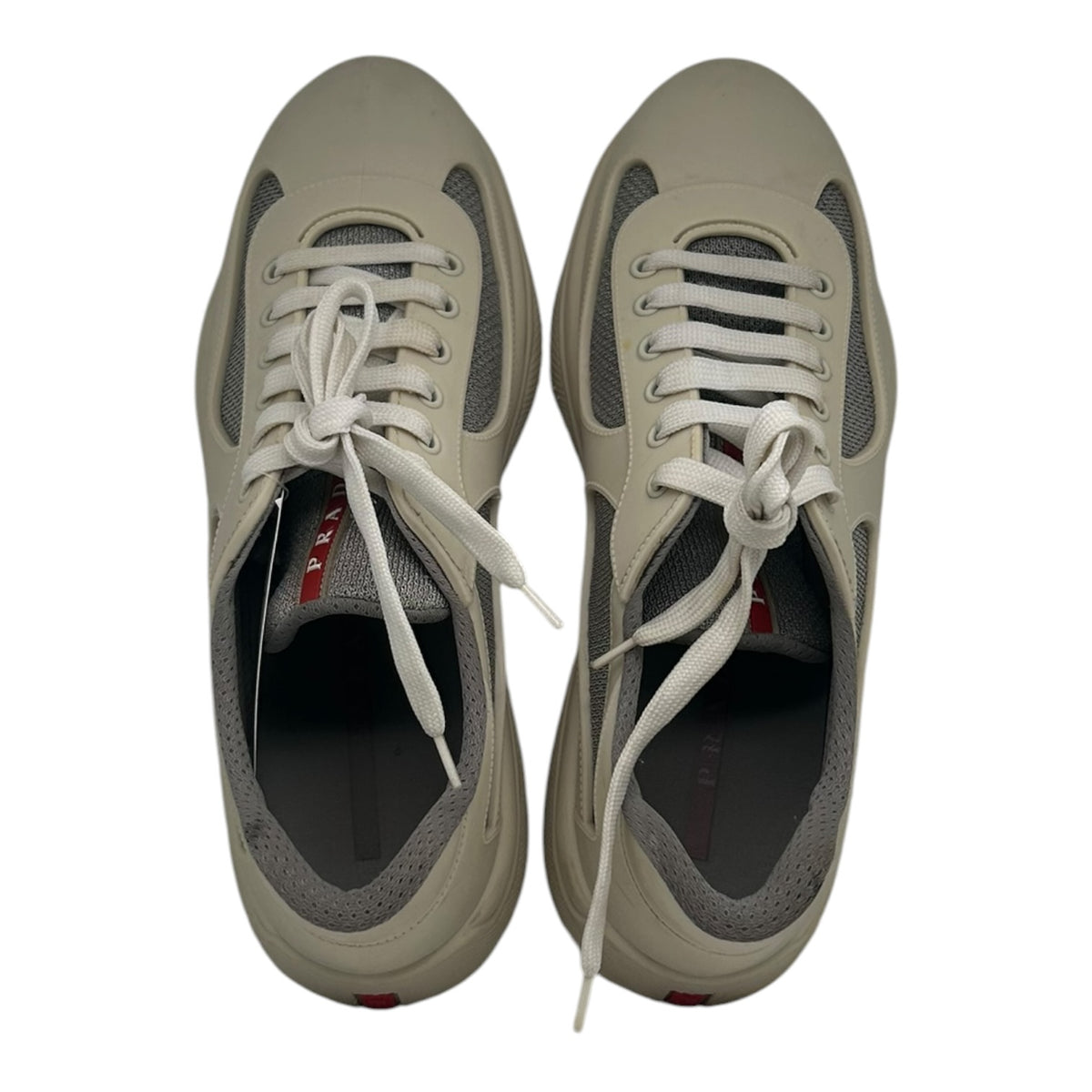 PREOWNED PRADA AMERICAS CUP SOFT RUBBER SNEAKERS