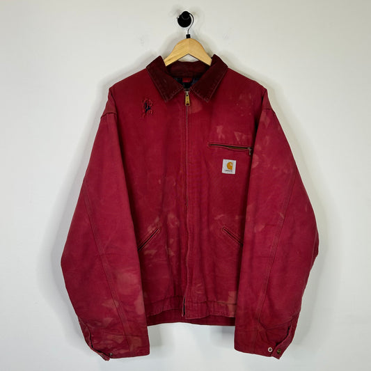 CARHARTT RED DISTRESSED DETROIT JACKET