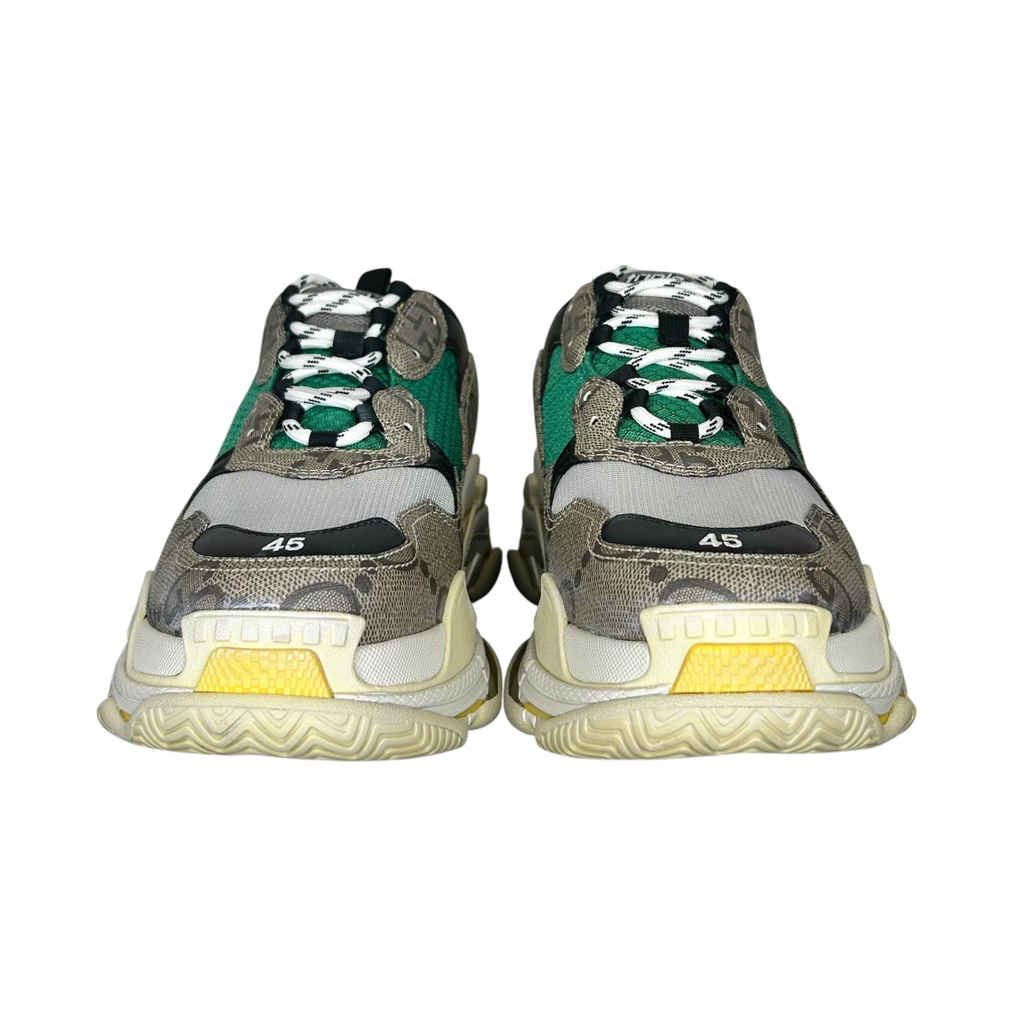 PREOWNED BALENCIAGA X GUCCI TRIPLE S HACKER PROJECT GREEN BEIGE
