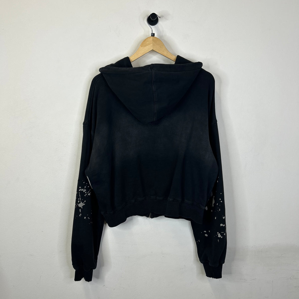 VALE FOREVER PAINT ZIP UP HOODIE BLACK