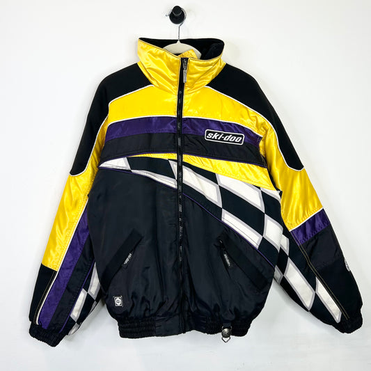 SKI-DOO YELLOW AND PURPLE CHECKERED FLAG JACKET