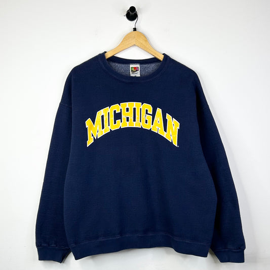 UNIVERSITY OF MICHIGAN SPELLOUT CREWNECK