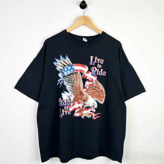 LIVE TO RIDE, RIDE TO LIVE BIKER TEE