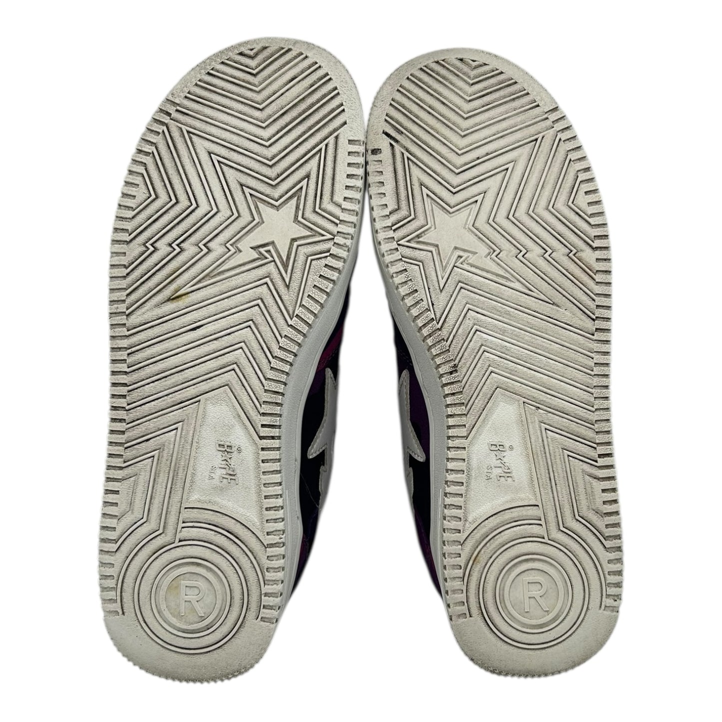 PREOWNED BAPESTA CANVAS LOW 'PURPLE CAMO'