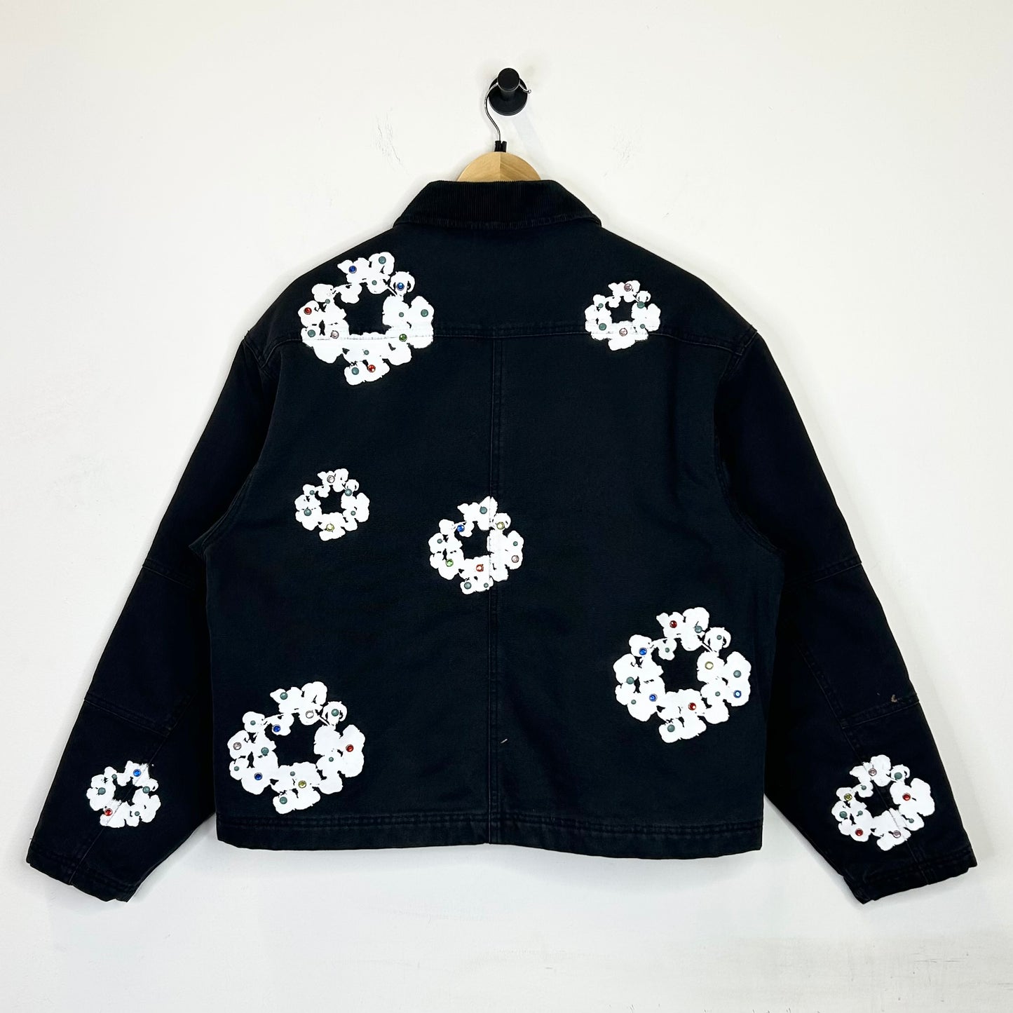 DENIM TEARS COTTON WREATH CANVAS WORK JACKET BLACK