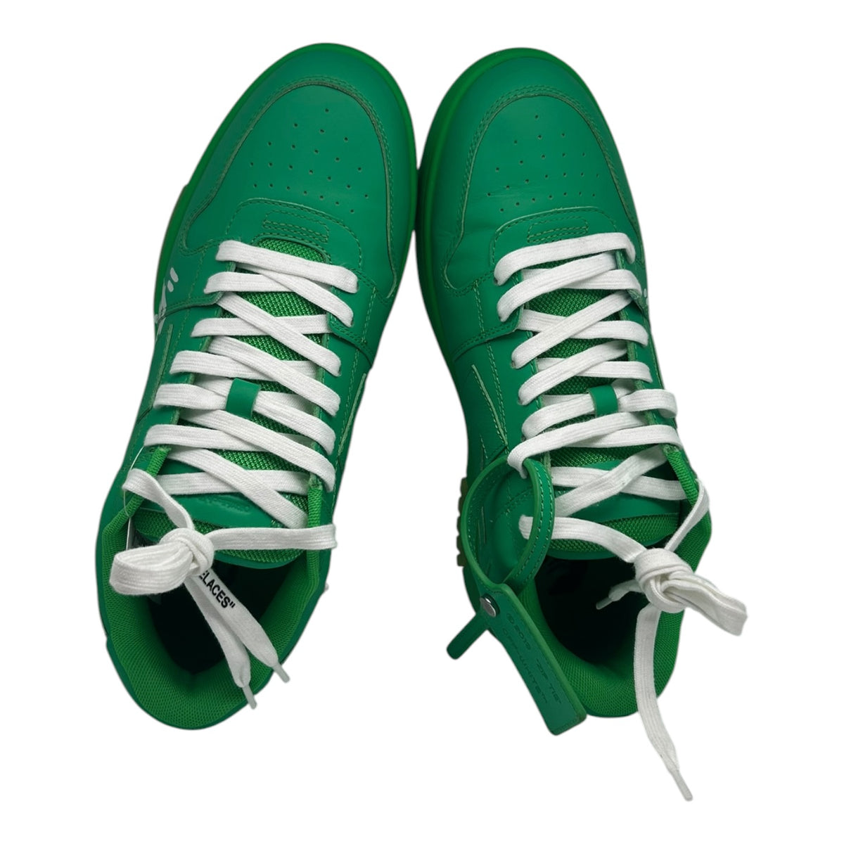 PREOWNED OFF-WHITE OUT OF OFFICE GREEN WHITE