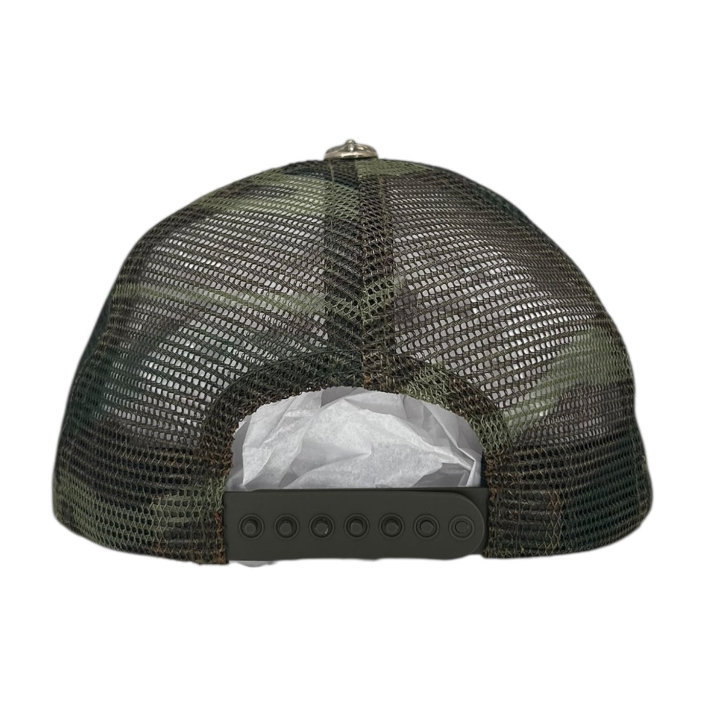 CHROME HEARTS CAMO HOLLYWOOD TRUCKER HAT