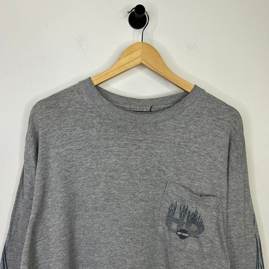 HARLEY DAVIDSON BLUE FLAME LONG SLEEVE