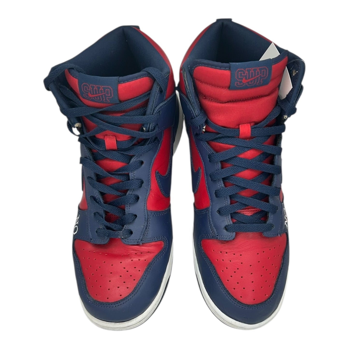 PREOWNED NIKE SB DUNK HIGH SUPREME BY ANY MEANS NAVY
