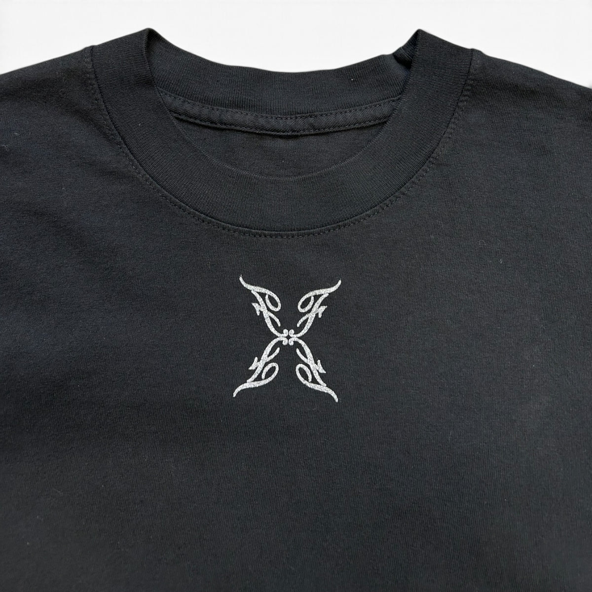 FLASHBACK DOUBLE LOGO T-SHIRT - BLACK/METALIC