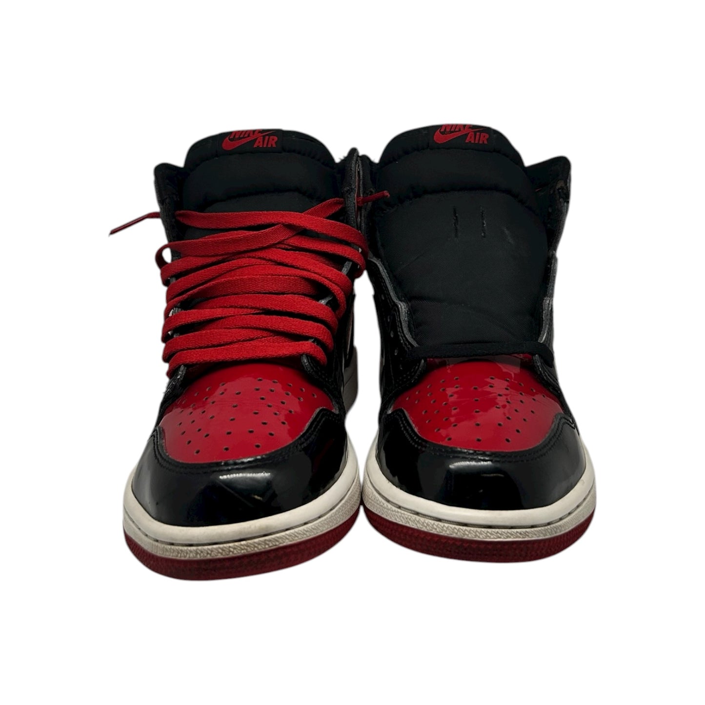 PREOWNED JORDAN 1 HIGH PATENT BRED SIZE 8.5