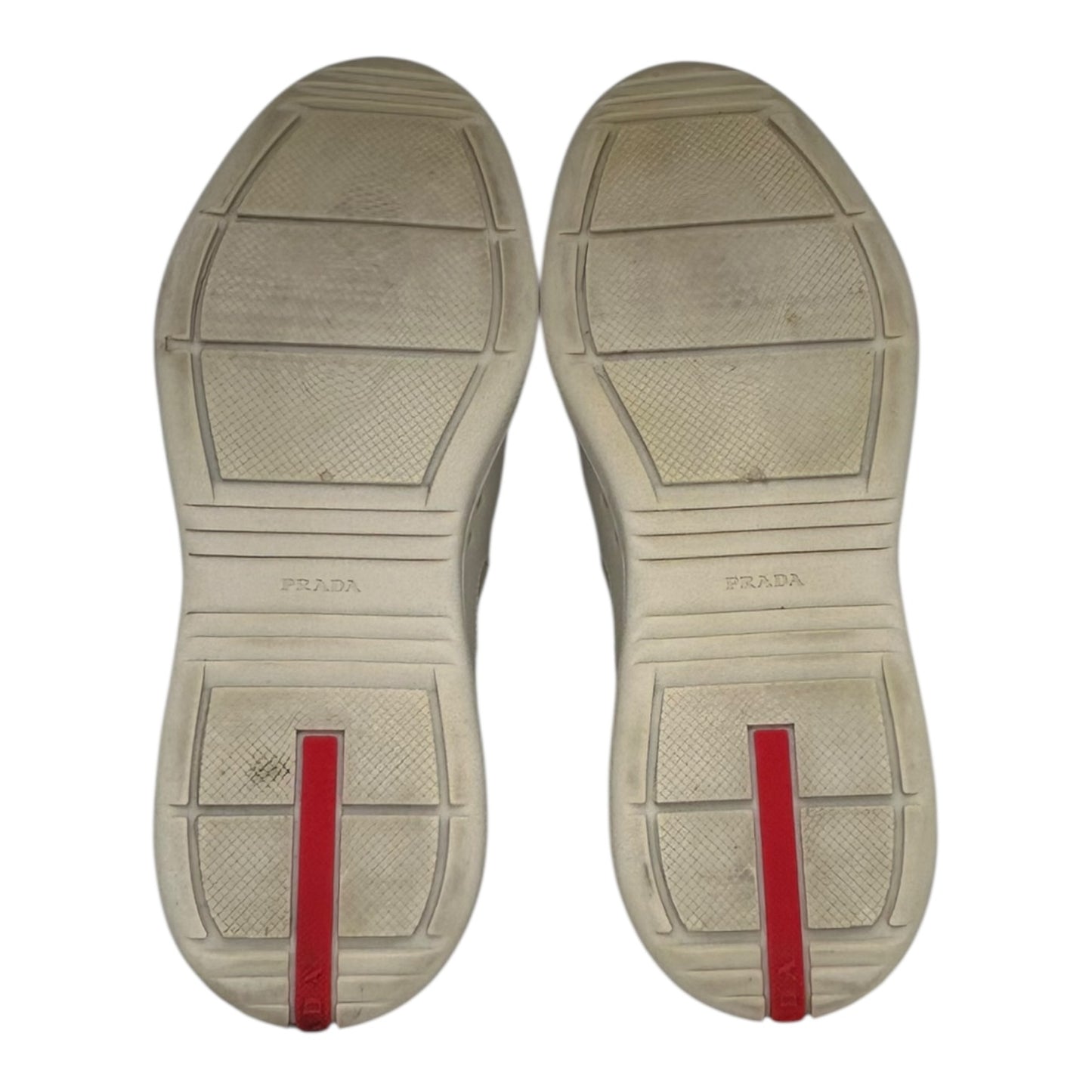 PREOWNED PRADA AMERICAN CUP WHITE RUBBER