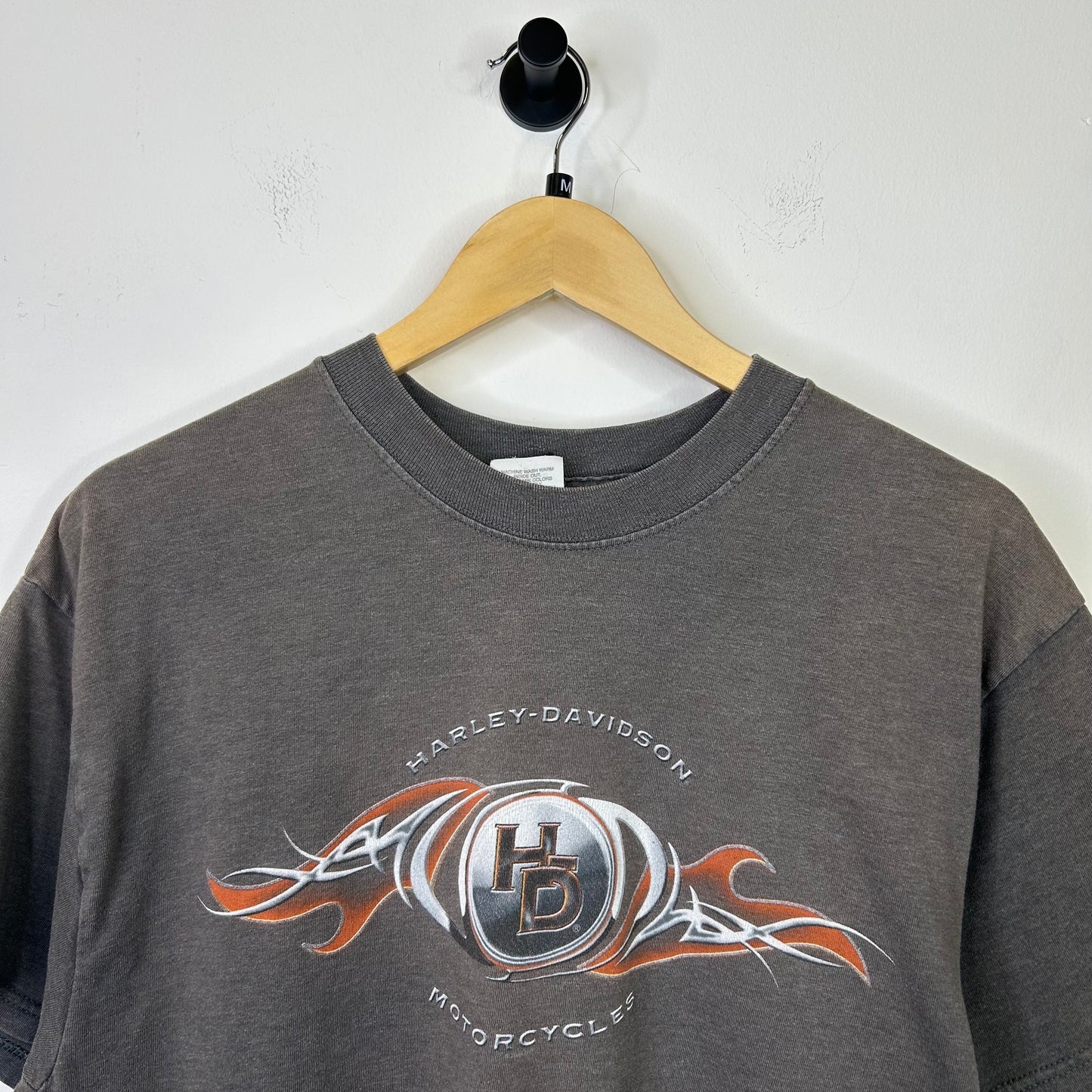 HARLEY DAVIDSON METAL AND ORANGE LOGO