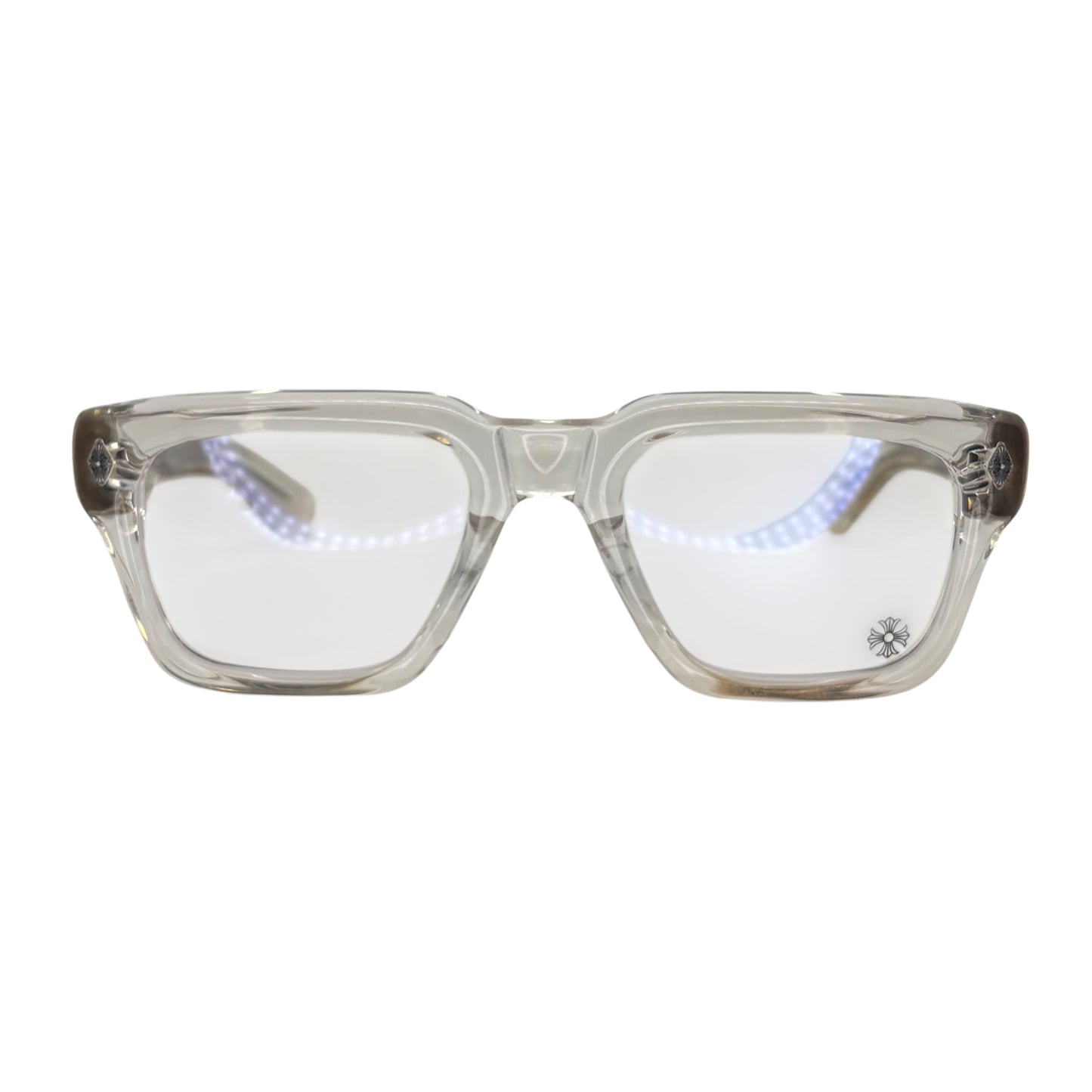 CHROME HEARTS GNARLIN CLEAR SILVER GLASSES