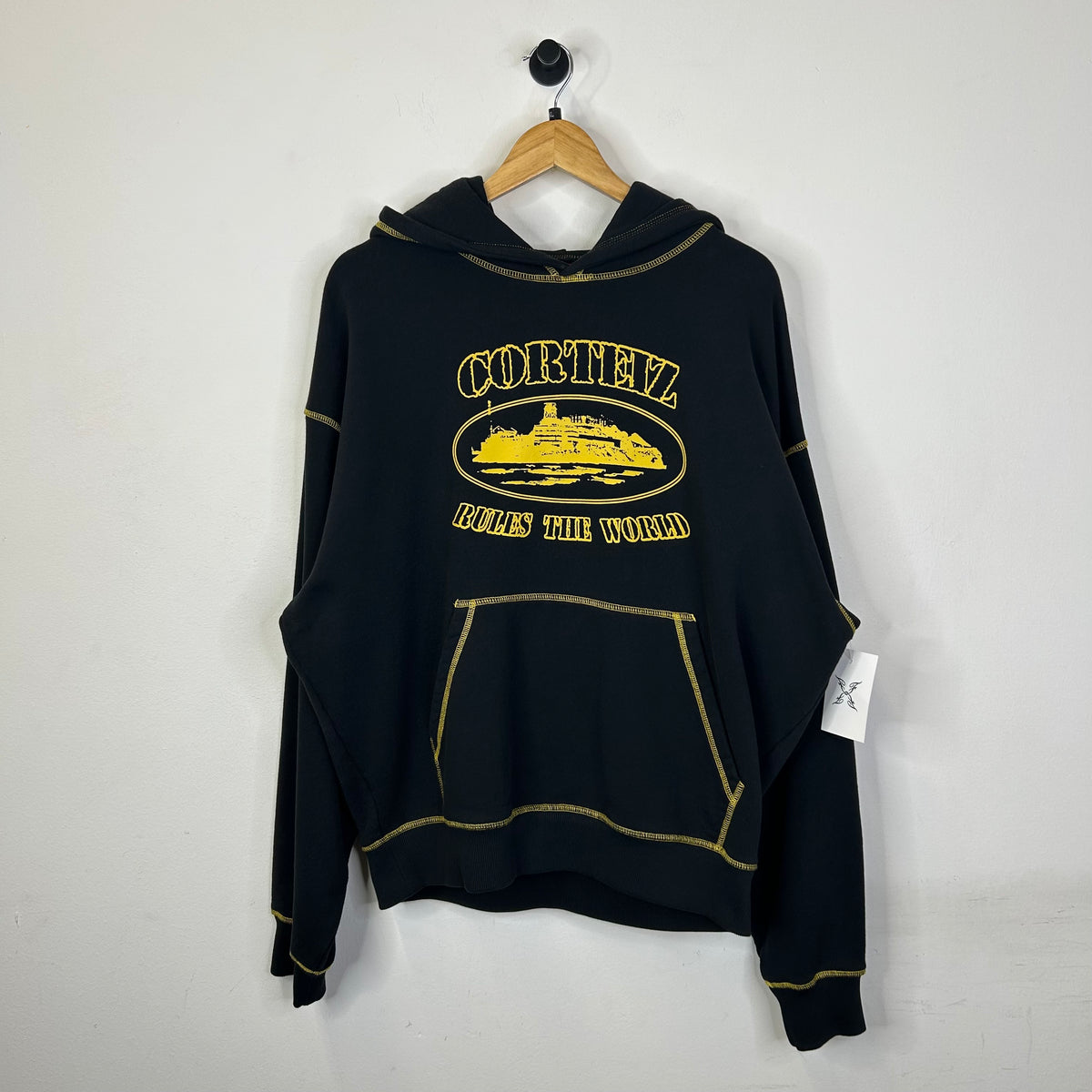 CORTEIZ ALCATRAZ CONTRAST HOODIE BLACK/YELLOW