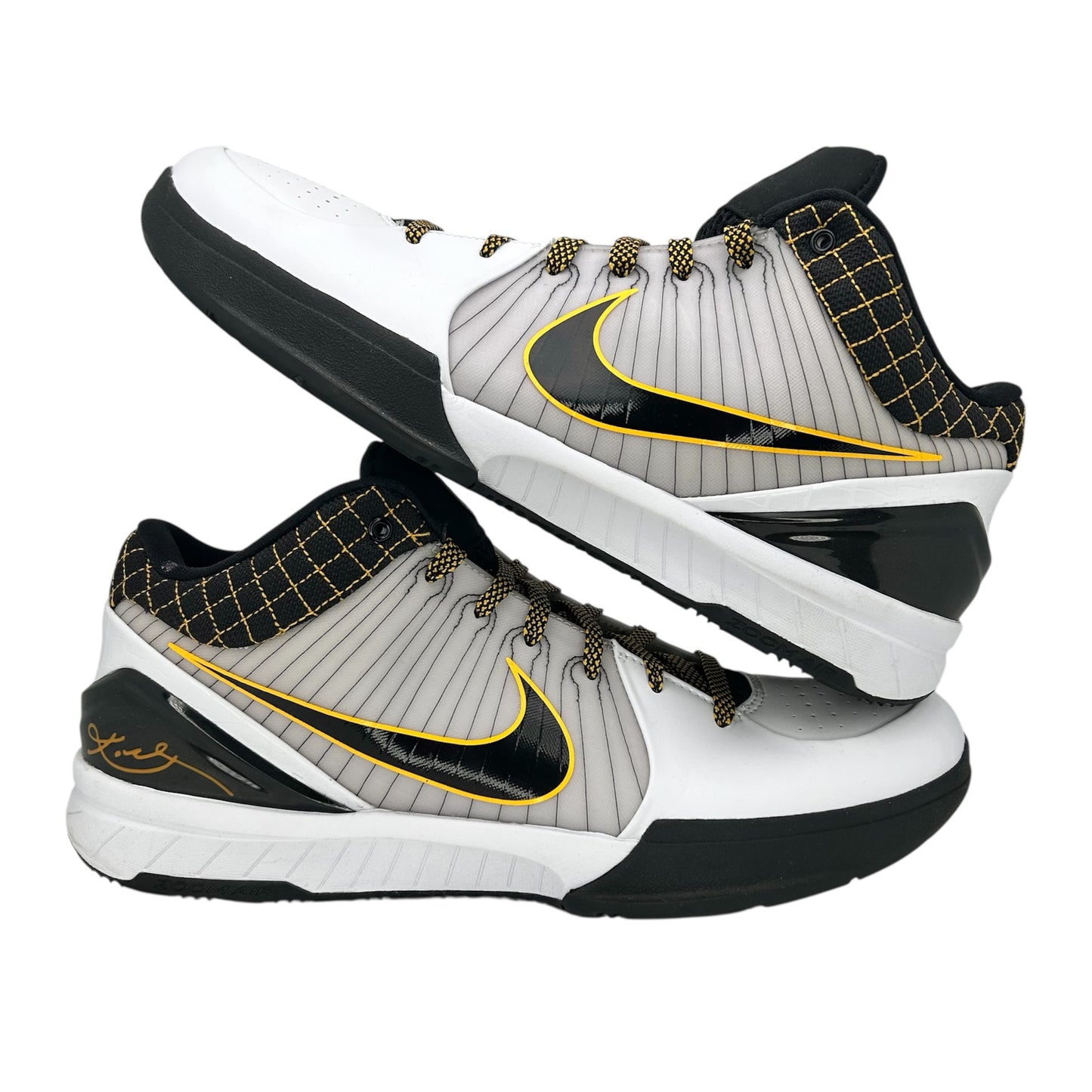 PREOWNED KOBE 4 PROTRO WHITE BLACK DEL SOL