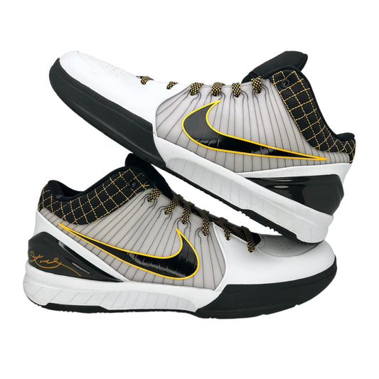PREOWNED KOBE 4 PROTRO WHITE BLACK DEL SOL