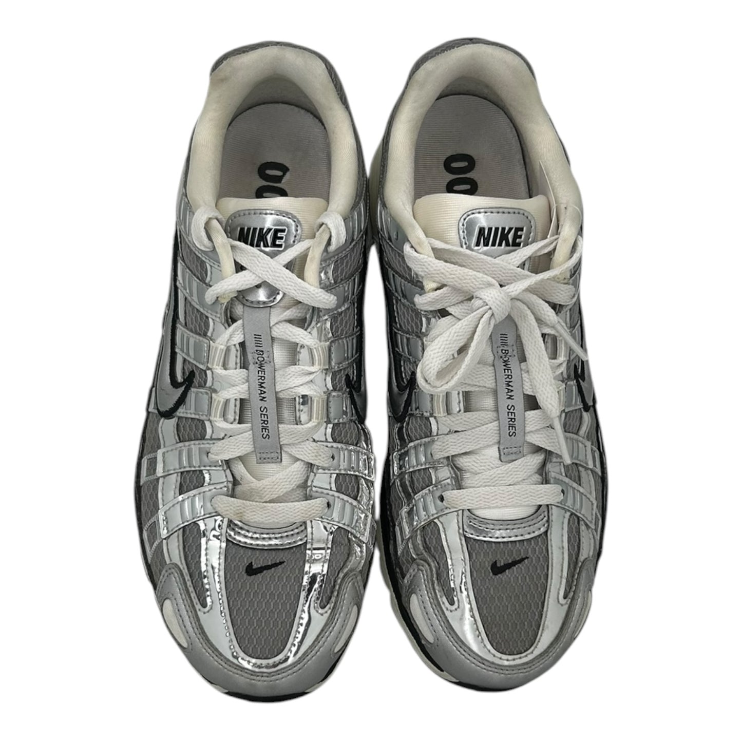 PREOWNED NIKE P-6000 METALLIC SILVER